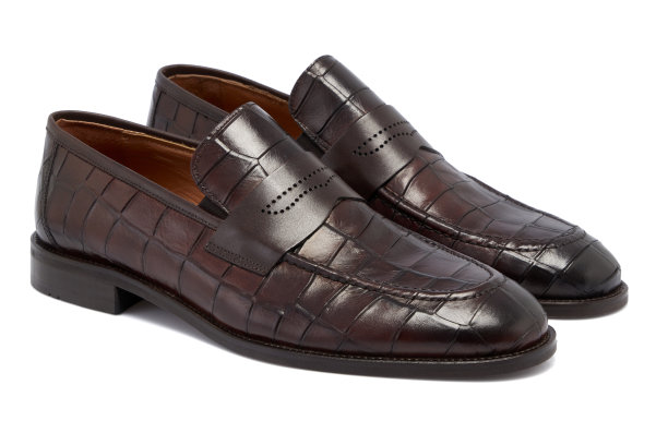 经典的棕色男士皮鞋图片下载