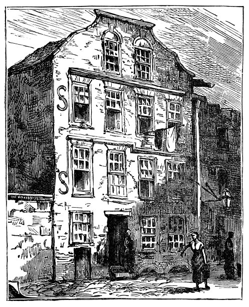 乔纳森·斯威夫特的出生地，爱尔兰都柏林——19世纪图片下载