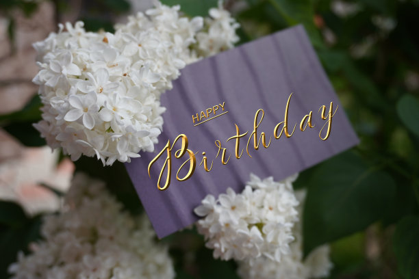 明信片，互联网的横幅，平铺着生日的问候，用题词——生日快乐图片下载