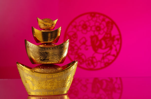 叠金锭对抗剪纸工艺图片下载