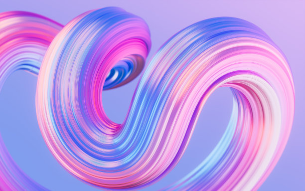 抽象梯度曲线背景，3d渲染。图片下载