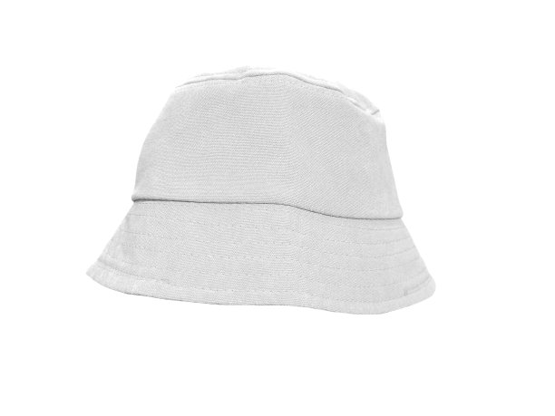 白色的桶帽孤立在白色的背景图片下载