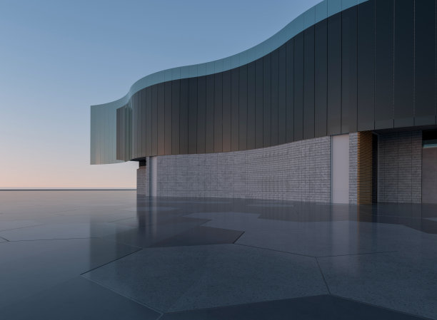 3D城市广场之夜图片下载