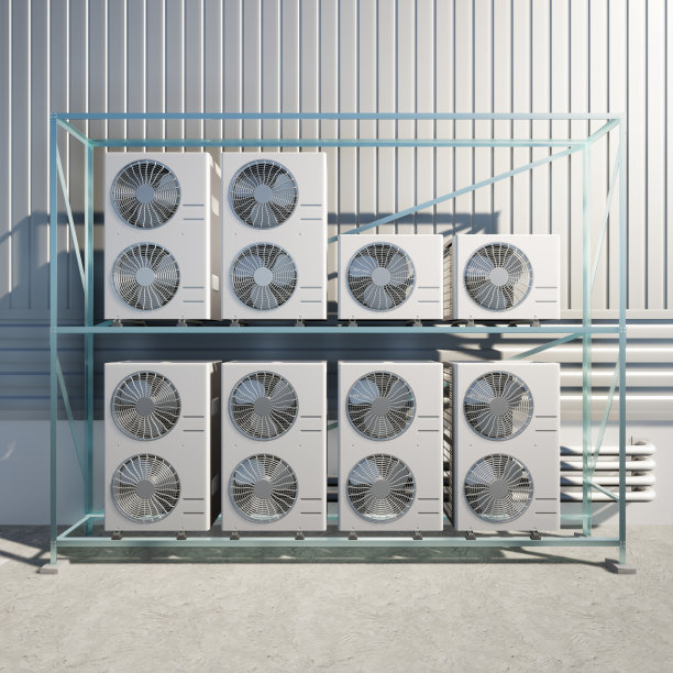 暖通空调系统冷凝器单元三维效果图。图片下载