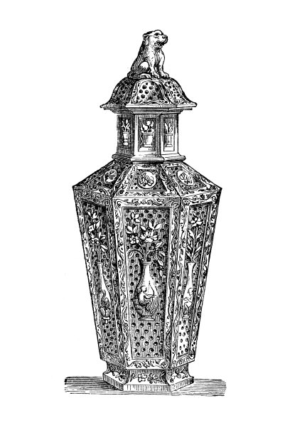 日本格子浮雕(印度瓷器)图片下载