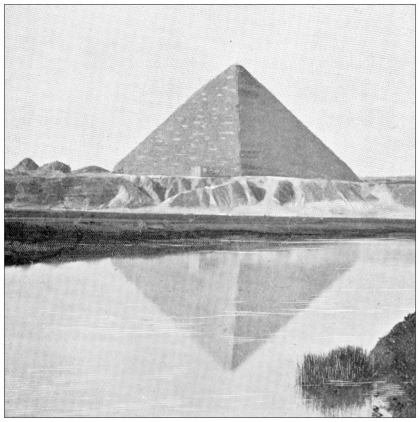 埃及的古董旅行照片：胡夫金字塔图片下载