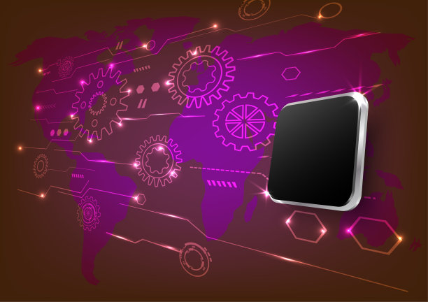 科技微芯片人工智能工程互联网在线联网抽象背景矢量图图片下载