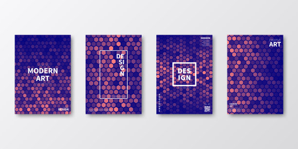 宣传册模板排版，紫色封面设计，商业年报，传单，杂志图片下载