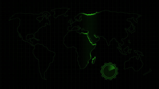 地球世界地图HUD屏幕显示图形元素图片下载