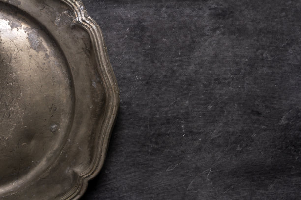 近距离的老式锡板图片下载