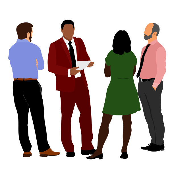 商务会话红西装图片下载