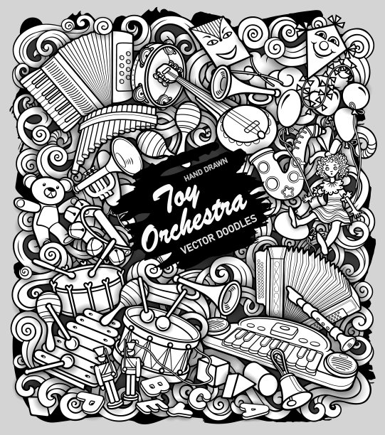 卡通涂鸦玩具图片下载