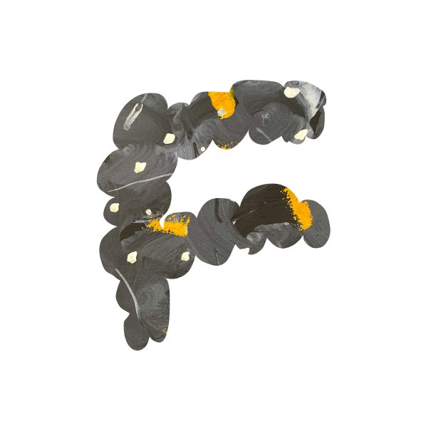 字母F纹理灰黄色纸图片下载