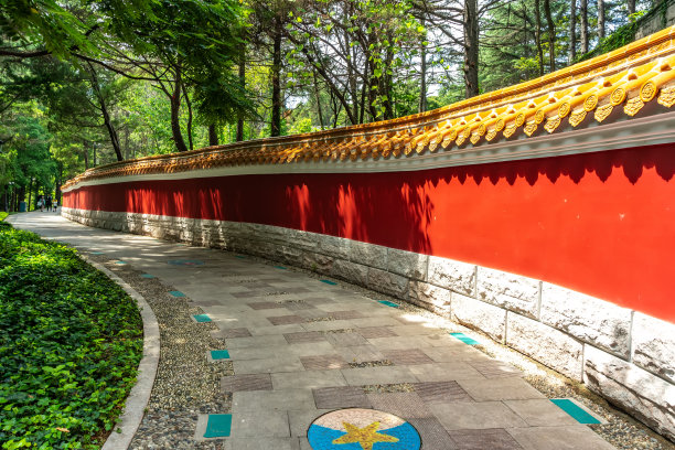 寺庙古建筑华尔街景观图片下载