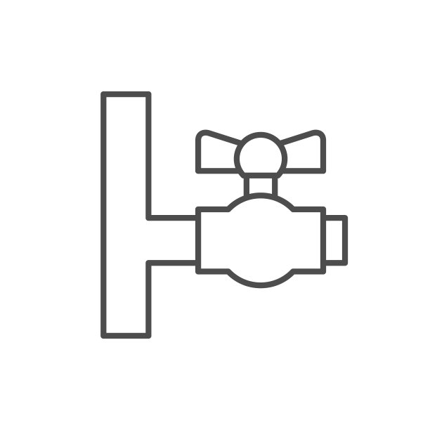 球阀线路轮廓图标图片下载