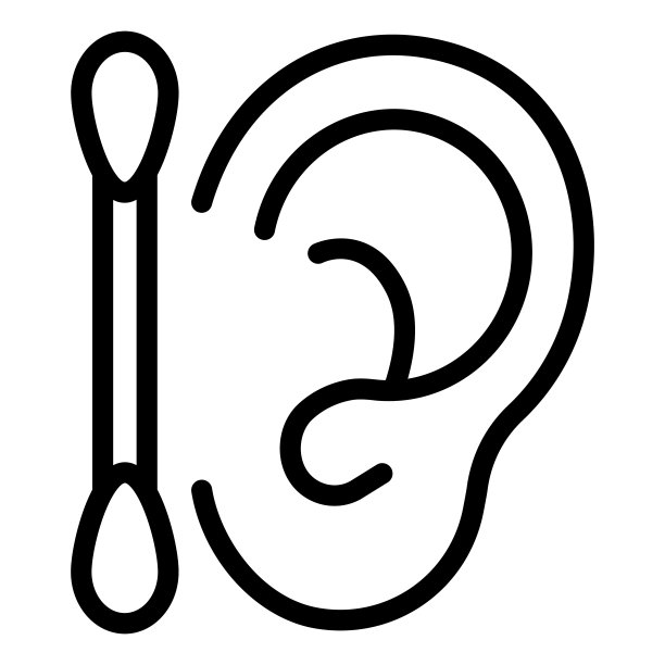 棉签和耳线图标。纯棉卫生棉签，白色背景上的象形文字。耳棒标志移动概念网页设计。矢量图形。图片下载