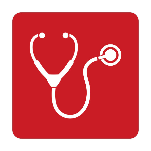 红色听诊器图标图片下载