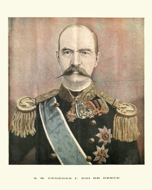 19世纪希腊乔治一世国王的肖像图片下载
