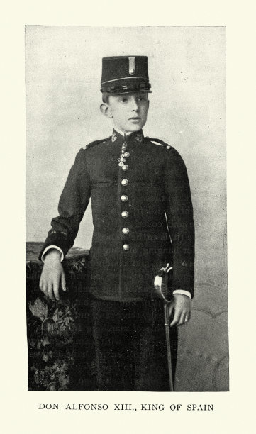 身着军装的西班牙国王阿方索十三世图片下载