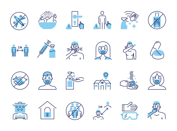 冠状病毒预防媒介图标图片下载