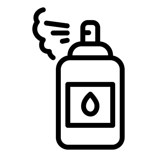 抗菌喷雾剂线条图标，白色背景上的防腐病毒手部护理轮廓样式象形图，洗手液消毒标志移动概念网页设计，矢量图形图片下载