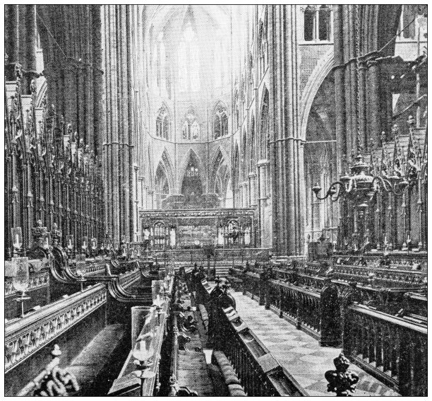 伦敦古色古香的旅行照片:威斯敏斯特教堂唱诗班图片下载