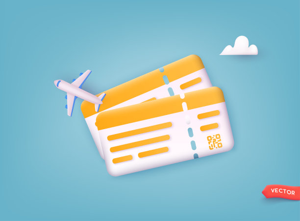 用智能手机买票。乘飞机旅行，计划暑假，旅游。3D矢量插图。图片下载