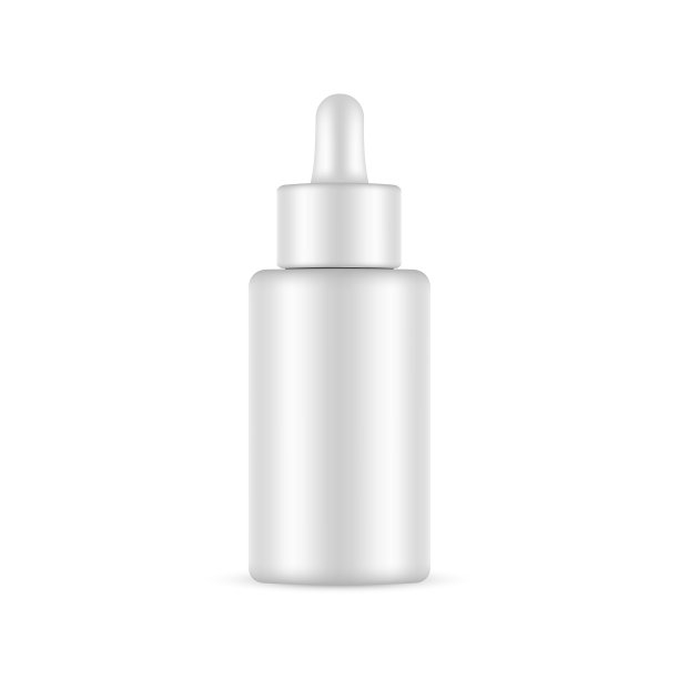 空白滴瓶模型，隔离在白色背景上，正面视图图片下载