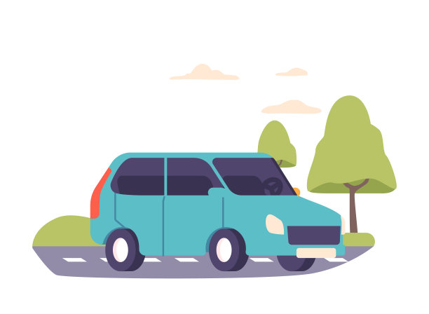 路上的汽车，在车流中疾驰，车轮平稳地滚动。里面的乘客，享受旅程图片下载