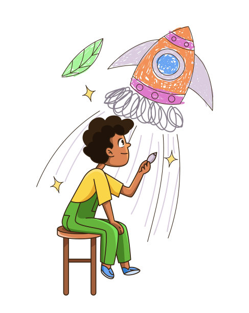 可爱的孩子在墙上画画图片下载