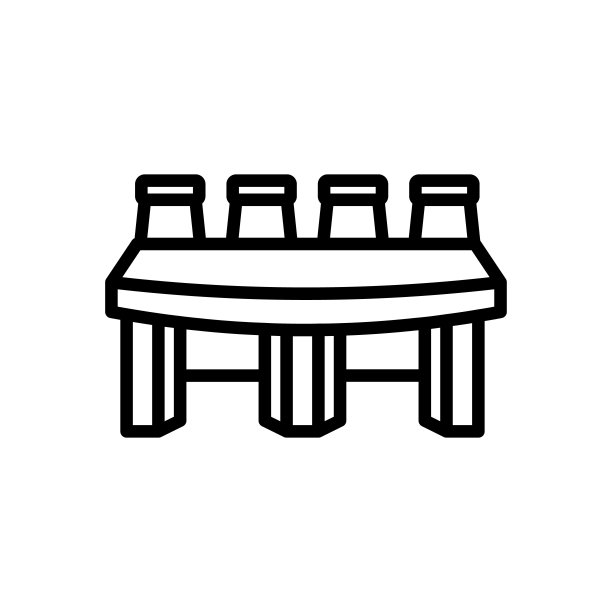 会议桌图标在矢量。标识图片下载