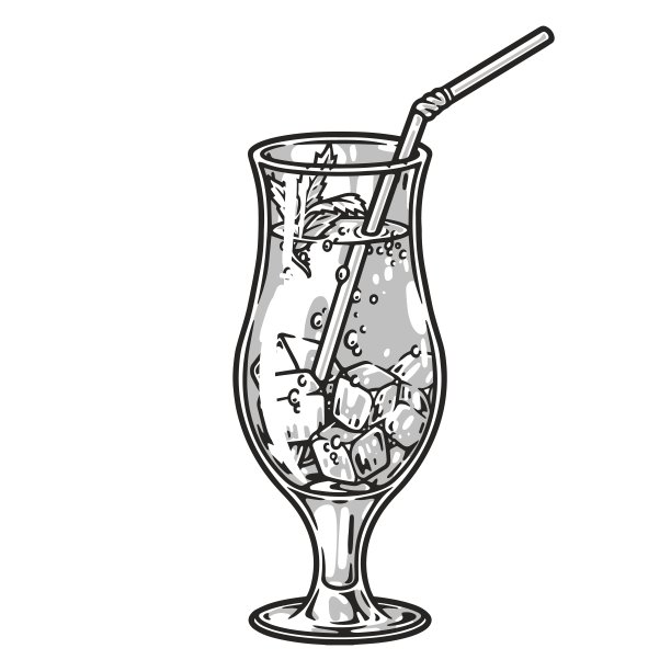 带有柠檬水标识的单色玻璃图片下载