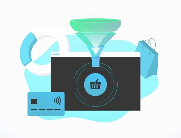 有效的电子邮件营销与销售漏斗概念的潜在客户生成策略。滴电子邮件活动和有针对性的电子邮件通讯，以改善结果。平面设计中的矢量插图图片下载