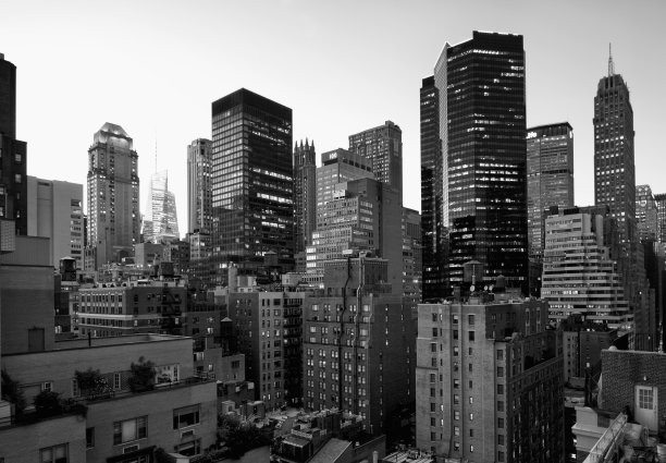 曼哈顿中城天际线。图片下载