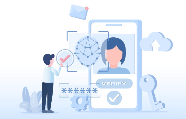 安全与安保技术。保护个人资料，面部扫描，密码保护，敏感数据。图片下载