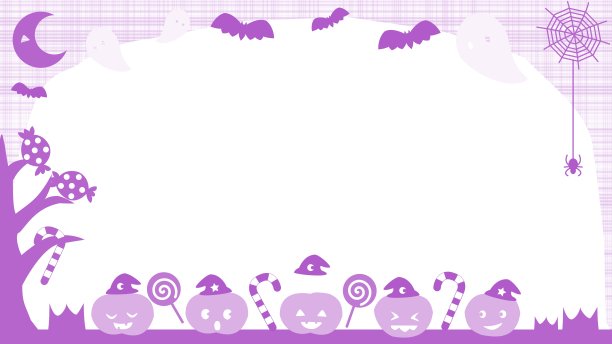 万圣节可爱的背景插图与复制空间图片下载