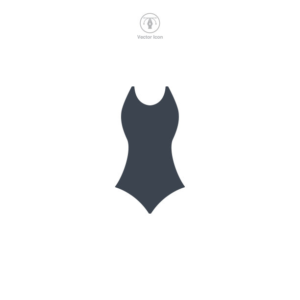 泳装图标符号孤立的白色背景图片下载