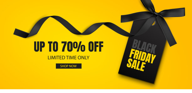 黑色星期五促销横幅折扣背景图片下载