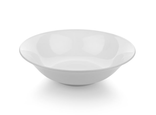 白色背景上的白色空碗图片下载