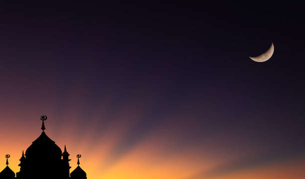清真寺的新月图片下载