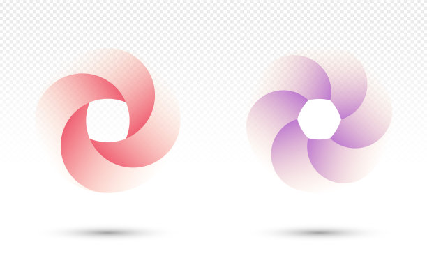 矢量旋涡孔径轮图案标志图片下载