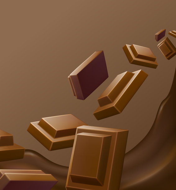背景巧克力棒。矢量插图。切片巧克力棒背景图片下载