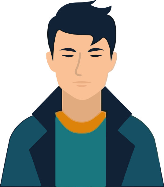 穿着现代设计的蓝色夹克的成年男子图片下载