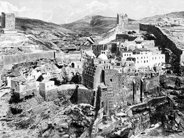 巴勒斯坦的Mar Saba修道院图片下载