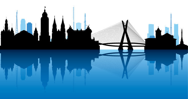 São Paulo Skyline Silhouette (All Buildings Are Complete and Moveable)图片下载