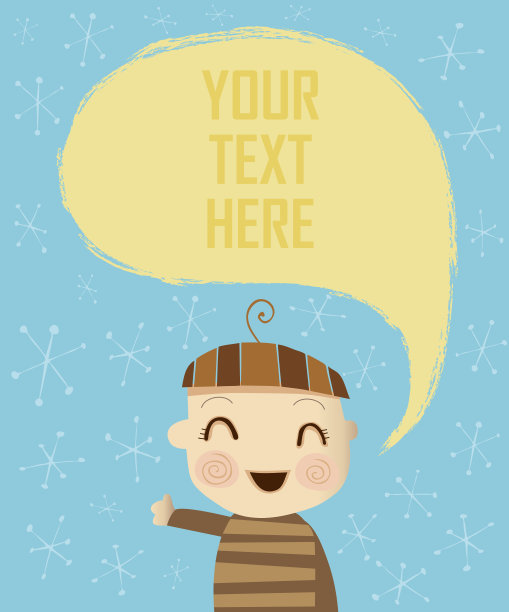 小男孩说嗨穿蓝色图片下载