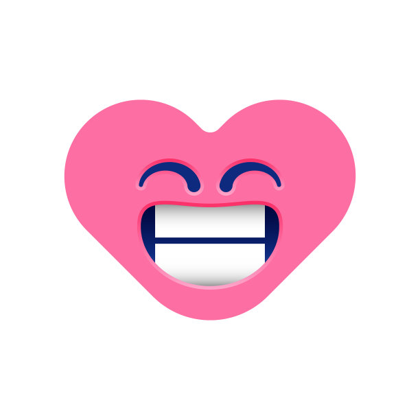 心形快乐表情符号图片下载