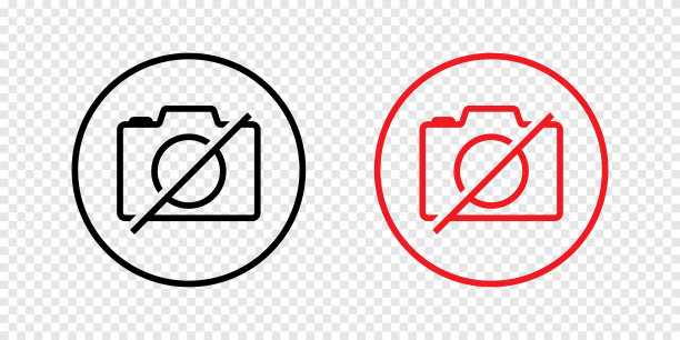 没有照片图标设置在透明背景图片下载