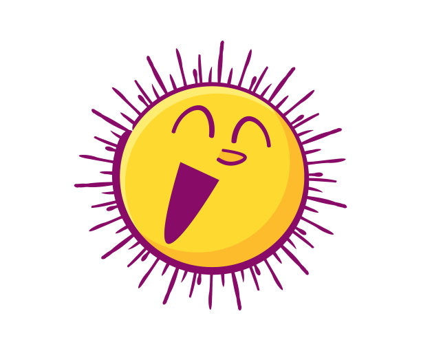 阳光可爱的表情符号图片下载