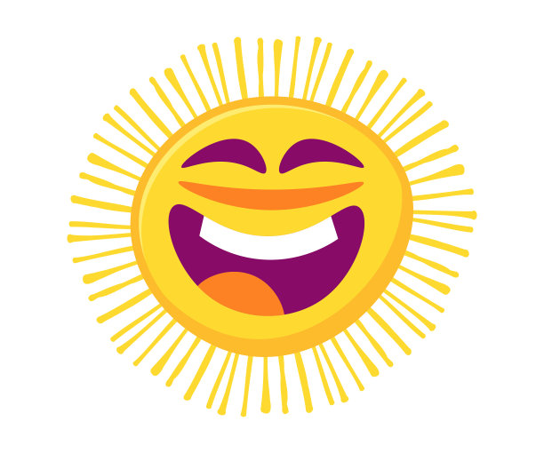 阳光可爱的表情符号图片下载